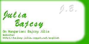 julia bajcsy business card